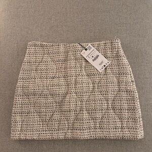 Zara Quilted Textured Skirt